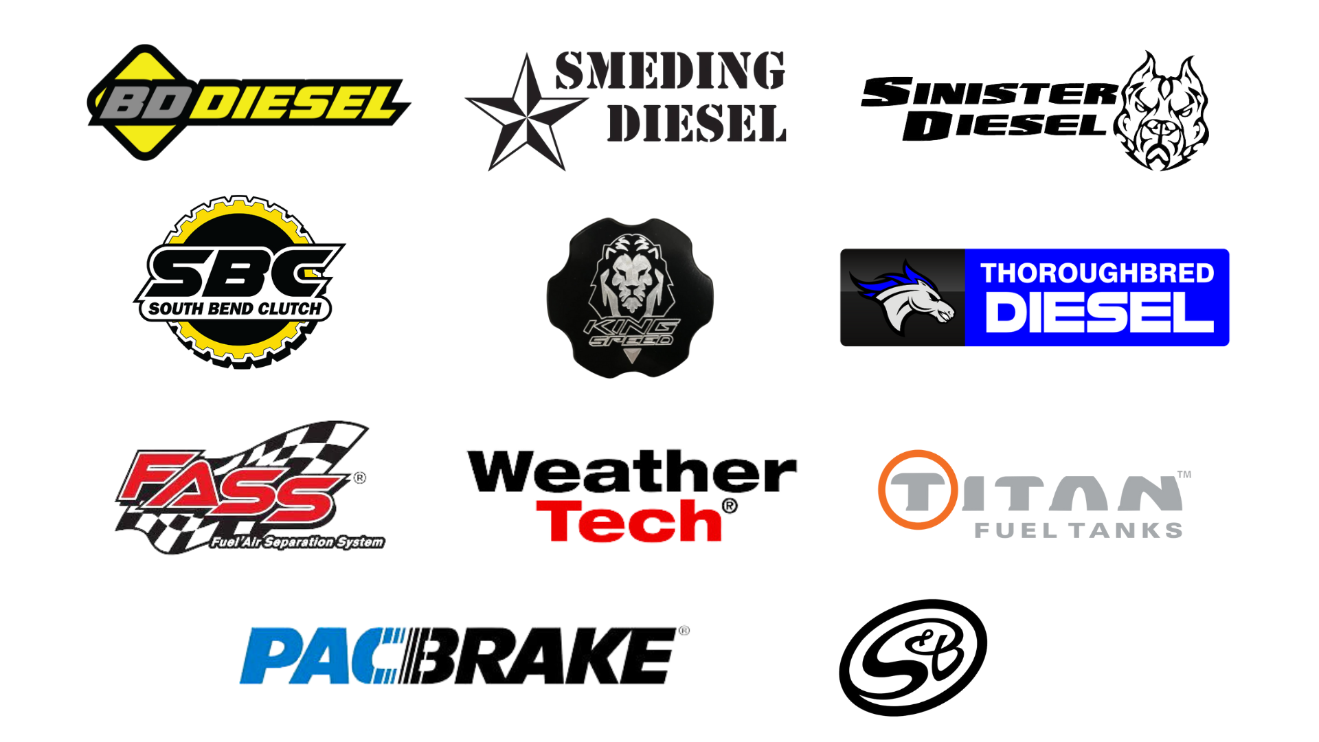Image showing all the brands that Savage Diesel services